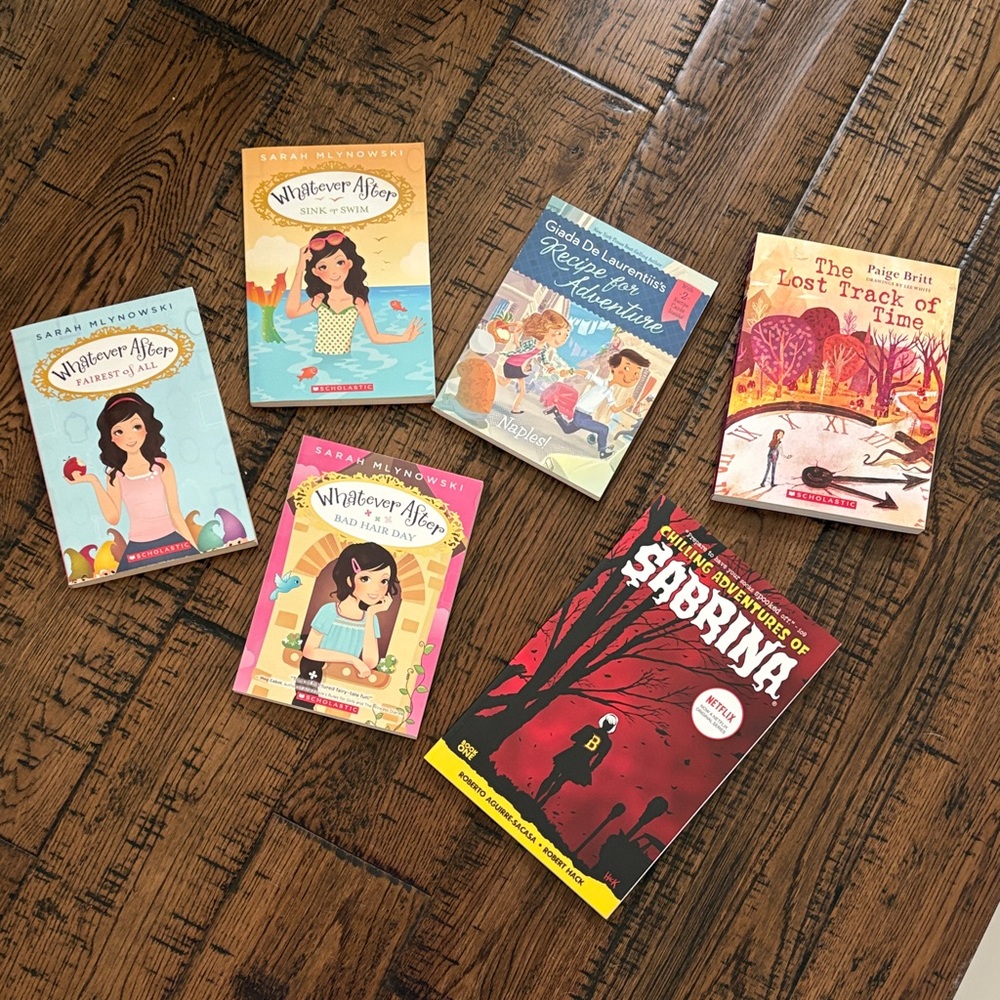 Scholastic Bright Pink Paperback Books